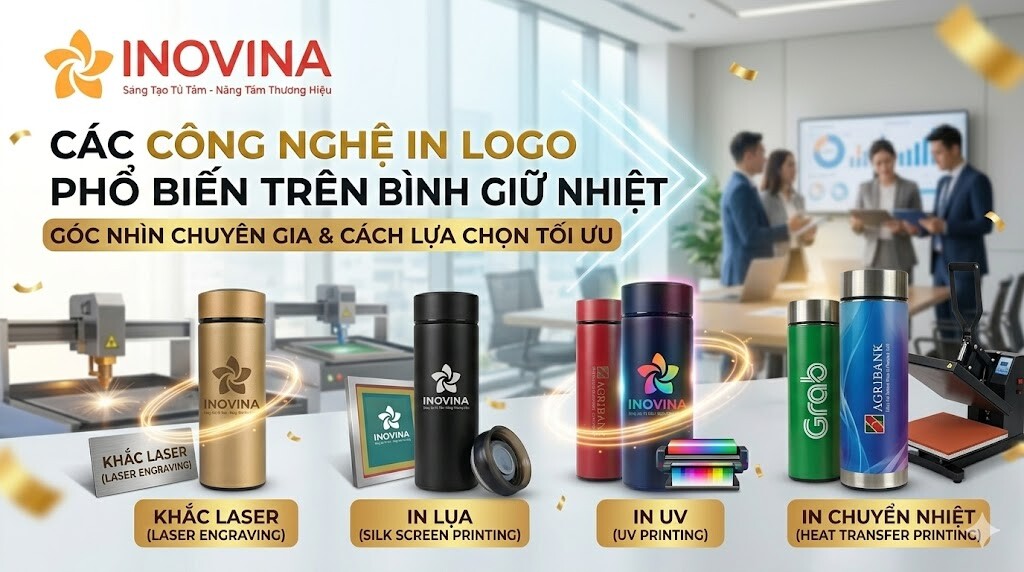 10 Mẫu Giftset Bình Giữ Nhiệt Cao Cấp In Logo 2026