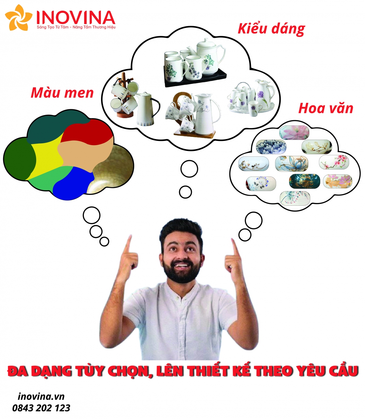 Bộ bình ly sứ