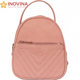 Balo Da Nữ Thời Trang May Chữ V BLD01