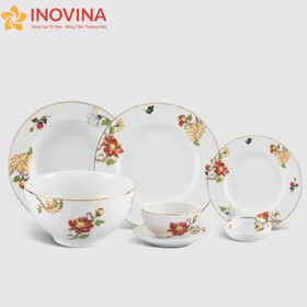 Bát Đĩa Minh Long Camellia Cát Tường