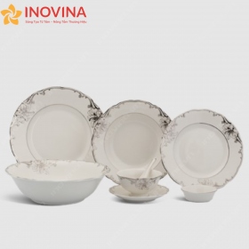 Bát Đĩa Minh Long Đài Các Bạch Kim