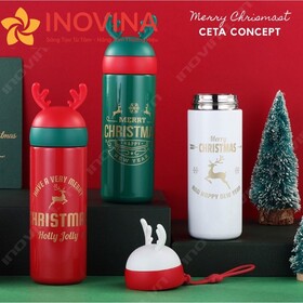 Bình Giữ Nhiệt Giáng Sinh Inox 304 330ml