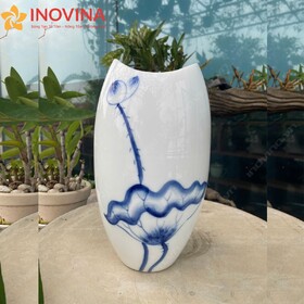 Bình hoa gốm sứ Bát Tràng Miệng Lõm