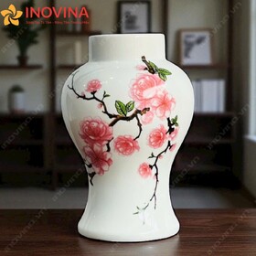 Bình Hoa Sứ Dáng Hồ Lô Hiện Đại