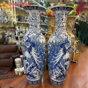 Bình Hút Lộc Bát Tràng Cặp Phượng Hoàng