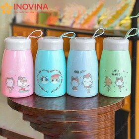 Bình Nước Thủy Tinh Mèo 220ml