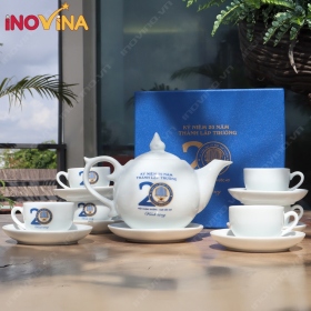 Bộ ấm chén Bát Tràng Ngọn Lửa Trơn