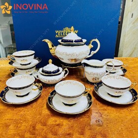 Bộ Ấm Trà Phong Cách Châu Âu Hoa Lá