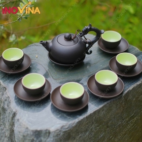 Bộ ấm trà Tử Sa Sen Rồng