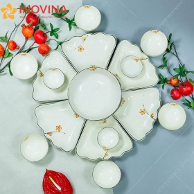 Bộ Bát Đĩa Hoa Mặt Trời MC Hoa Mai