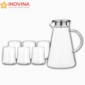 Bộ Bình Ly Thủy Tinh Dáng Tam Giác