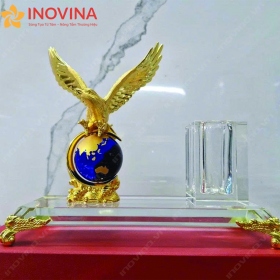 Bộ Cắm Bút Đại Bàng Đồng Mạ Vàng