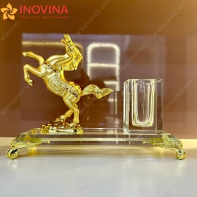 Bộ Cắm Bút Phi Mã Mạ Vàng