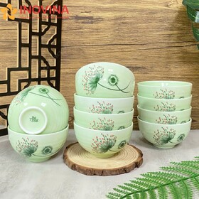 Bộ chén Bát Tràng Hoa Bồ Công Anh