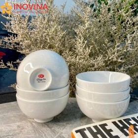 Bộ Chén Sứ Trắng Trơn Minh Châu