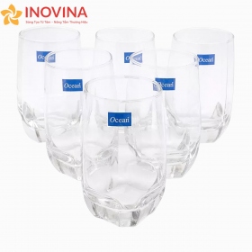 Bộ Ly Thủy Tinh Ocean Đáy Vuông Miệng Tròn