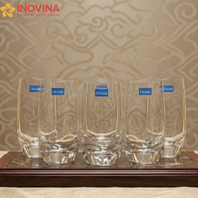 Bộ Ly Thủy Tinh Ocean Đáy Vuông Miệng Tròn