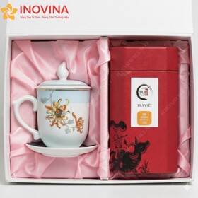 Bộ Quà Tặng 8/3 Ly Sứ Và Hộp Trà/ Cafe Cao Cấp