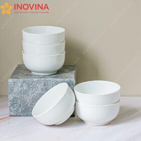 Chén Cơm Minh Châu Men Trắng Trơn