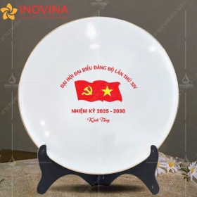 Đĩa Trưng Bày Trắng Trơn