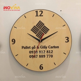 Đồng Hồ Quà Tặng Treo Tường Gỗ Hình Tròn