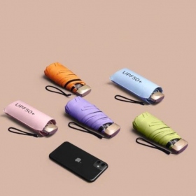 Dù Cầm Tay mini in logo tay kim loại vuông dẹp