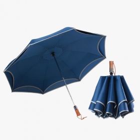 Ô gấp ngược 2 lớp tay gỗ cao cấp