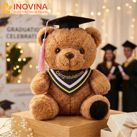 Gấu Bông Nâu Tốt Nghiệp Cao Cấp