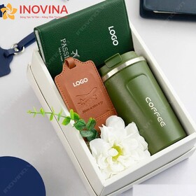 Giftset Bình Giữ Nhiệt, Sổ Da Và Bao Thẻ Nhân Viên