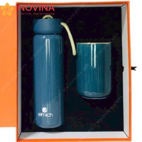 Giftset Bình Giữ Nhiệt Và Ly Sứ