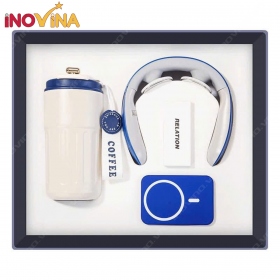Giftset Ly Inox, Tai Nghe Và Sạc Dự Phòng
