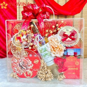 Giỏ Quà Tết Sắc Hồng Xuân