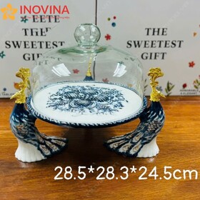 Khay Đựng Bánh Kèm Nắp Chụp Tam Công