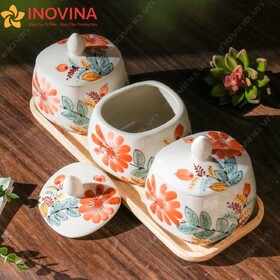 Khay Mứt Bát Tràng Dáng Vuông