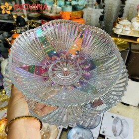 Khay Mứt Thủy Tinh Pha Lê 1-2 Tầng Dập Sóng