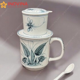 Ly Sứ Cao Kèm Phin Cafe