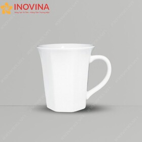 Ly Sứ Trắng Dát Cạnh Kim Cương Miệng Loe