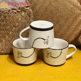 Ly Sứ Vẽ Cá Kèm Muỗng