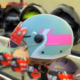 Nón Bảo Hiểm 3/4 Đầu Có Kính Chắn Gió Bụi