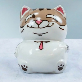 Ống Heo Tiết Kiệm Gốm Sứ Chú Mèo Neko May Mắn