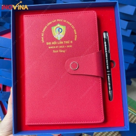 Sổ Tay Quà Tặng Kèm Bút Ký Nút Tròn