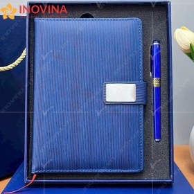 Sổ Tay Quà Tặng Kèm Bút Ký Nút Vuông