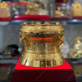 Trống Đồng Mạ Vàng 10-30cm