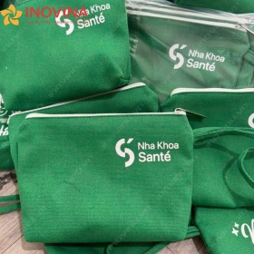 Túi Vải/ Bóp Ví Vải Canvas CN Vải Bố Khóa Kéo 1 Ngăn