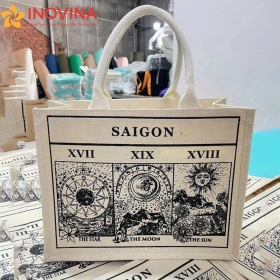 Túi Vải Đay Lớn Họa Tiết Thần Thoại Hy Lạp