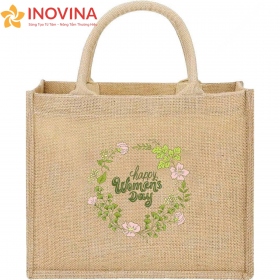 Túi Vải Đay Lớn Trang Trí Vòng Hoa