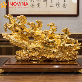 Tượng Mã Đáo Thành Công Mạ Vàng