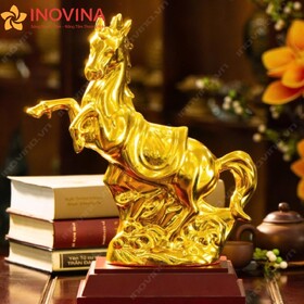 Tượng Ngựa Mã Đáo Thành Công Dát Vàng