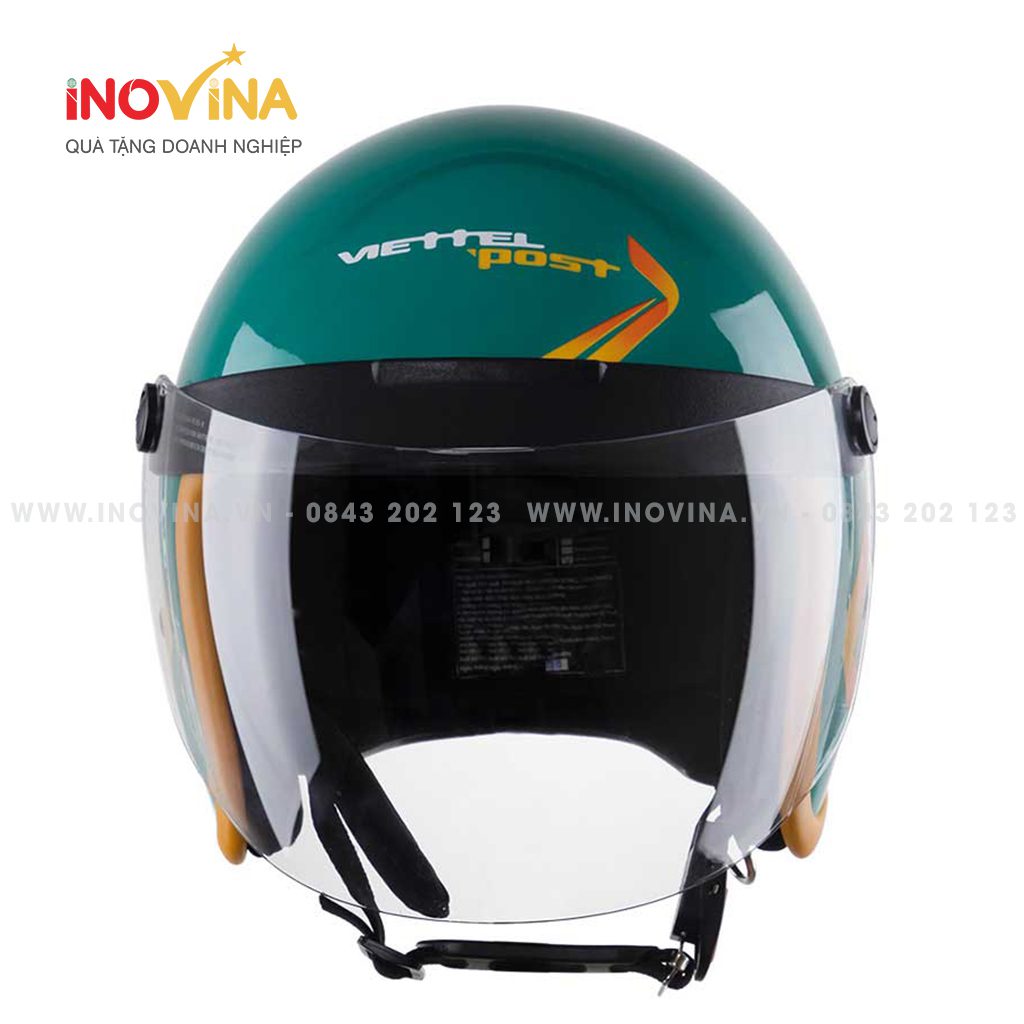 Mũ Bảo Hiểm 3/4 đầu in logo Viettel BH-0253124