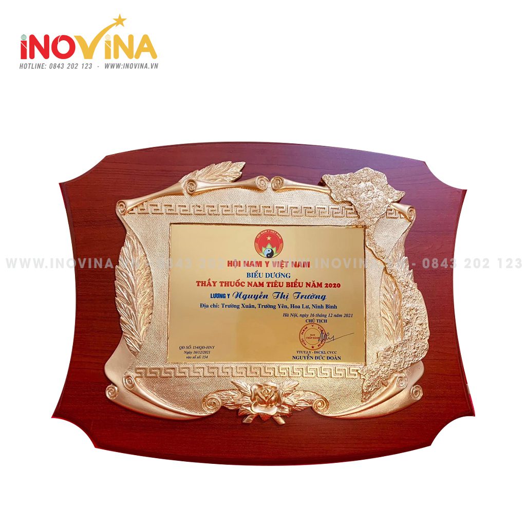 Biểu Trưng Gỗ Đồng Tôn Vinh - Khen Thưởng BT-066424